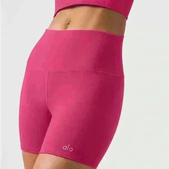 Airbrush High Waist Biker Shorts - Picture 1 of 7
